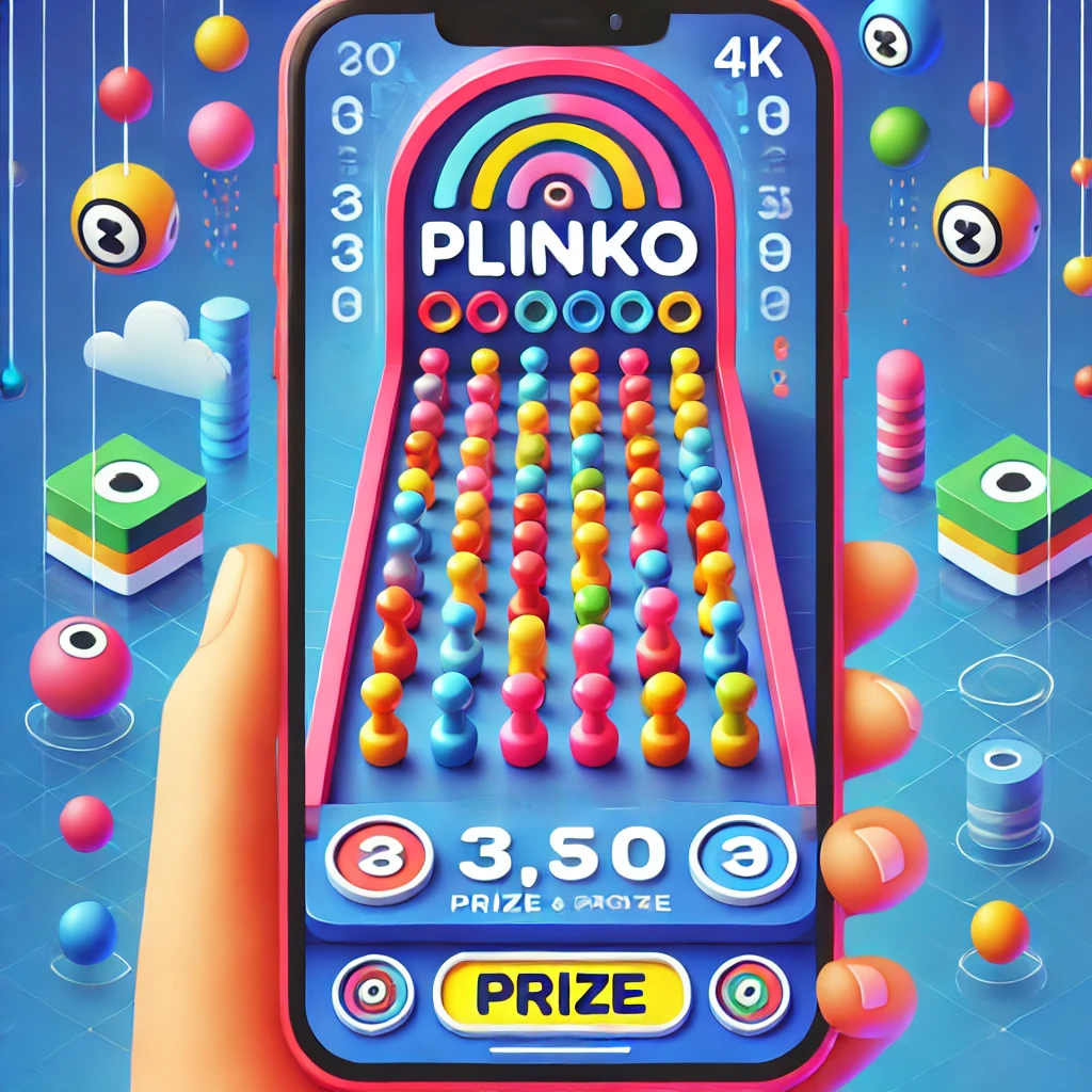 Aplicación de Plinko en demostración para móvil.